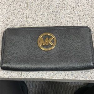 Michael kors black pebble leather